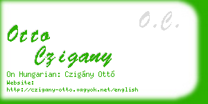 otto czigany business card