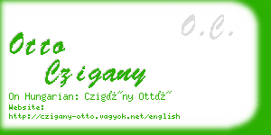 otto czigany business card